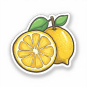 Sticker Citron de dessin animé (Recto)