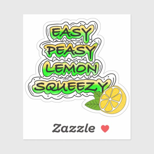 Sticker Citron doux facile (Feuille)
