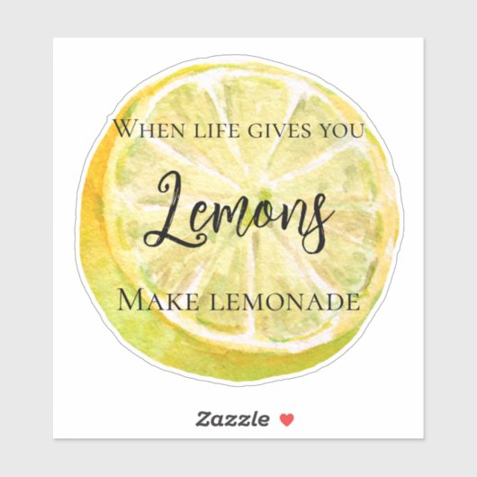 Sticker Citron jaune personnalisé (Feuille)