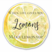 Sticker Citron jaune personnalisé (Devant)