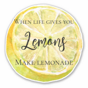 Sticker Citron jaune personnalisé