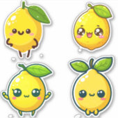 Sticker citrons kawaii mignons (Devant)