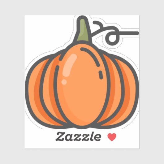 Sticker citrouille (Feuille)
