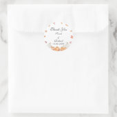 Sticker Citrouille Aquarelle Classic Rond Merci (Sac)