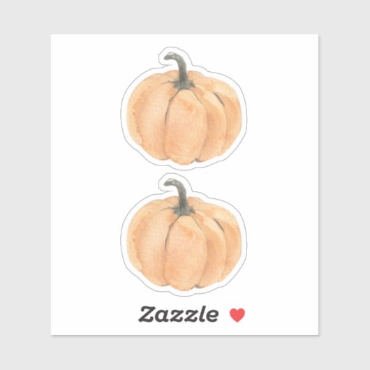 Sticker Citrouille Automne | Petit Baby shower Cit (Feuille)