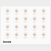 Sticker Citrouille Baby shower automne (Feuille)