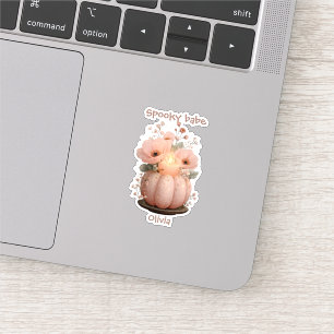 Sticker Citrouille bébé éffrayant pour filles