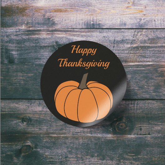 Sticker Citrouille bon thanksgiving