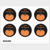 Sticker Citrouille bon thanksgiving (Feuille)