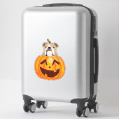 Sticker Citrouille Bulldog (Sur valise)