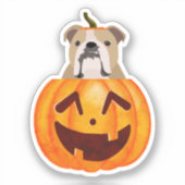 Sticker Citrouille Bulldog (Recto)