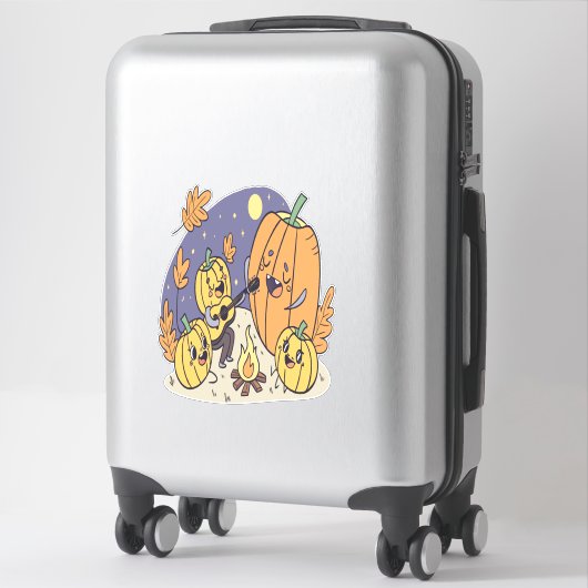 Sticker Citrouille Campfire Serenade (Sur valise)