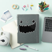 Sticker Citrouille Carpe Visage Halloween drôle Sourire (Couverture iPad)