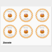 Sticker citrouille d'anniversaire d'Halloween (Feuille)