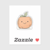 Sticker Citrouille d'aquarelle Cute Kawaii (Feuille)