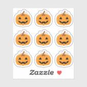 Sticker Citrouille de Halloween Jack O'Lantern Bujo Planne (Feuille)