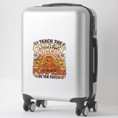Sticker Citrouille de professeur mignon Dessin vectoriel d (Sur valise)