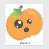 Sticker Citrouille D'Halloween, Citrouille Orange, Tricot (Feuille)