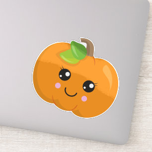 Sticker Citrouille D'Halloween, Citrouille Souriant, Trick