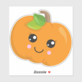 Sticker Citrouille D'Halloween, Citrouille Souriant, Trick (Feuille)