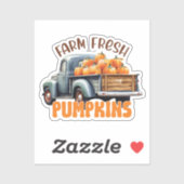 Sticker Citrouille frais de ferme (Feuille)