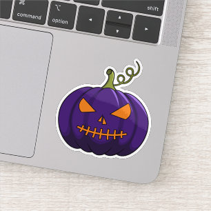Sticker citrouille - Halloween Jack-o'-Lantern