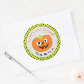 Sticker Citrouille Halloween personnalisé (Enveloppe)