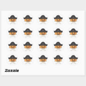 Sticker Citrouille Halloween Pirate (Feuille)