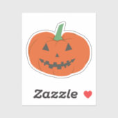 Sticker citrouille Jack-o'-lantern Halloween (Feuille)