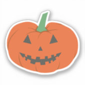 Sticker citrouille Jack-o'-lantern Halloween (Recto)