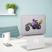 Sticker citrouille Jack-o'-lantern moche | Design Hallowee (Ordinateur portable sur le bureau)