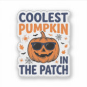Sticker Citrouille la plus cool du patch Halloween Shirt_1 (Devant)