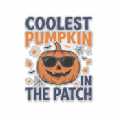 Sticker Citrouille la plus cool du patch Halloween Shirt_1 (Devant)