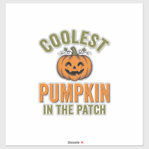 Sticker Citrouille la plus cool du patch Halloween vintage