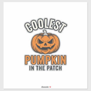 Sticker Citrouille la plus cool du patch vintage Halloween