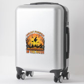 Sticker Citrouille la plus cool Patch Halloween Sorcière A (Sur valise)