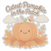 Sticker Citrouille La Plus Mignonne Du Patch Mignonne Auto (Devant)