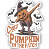 Sticker Citrouille le plus froid dans le patch (Devant)