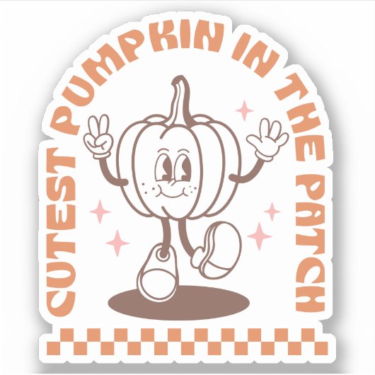 Sticker Citrouille le plus précis dans le patch | Automne  (Devant)