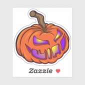 Sticker Citrouille magique d'Halloween (Feuille)