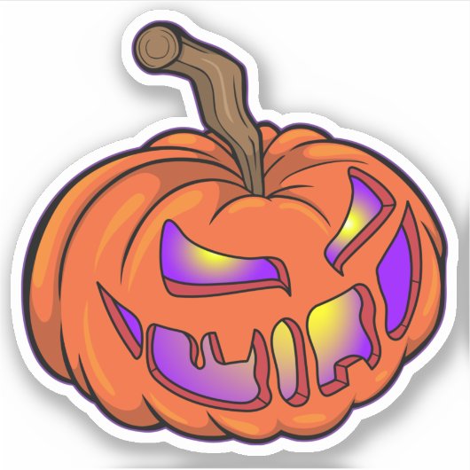 Sticker Citrouille magique d'Halloween (Devant)