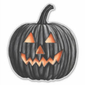 Sticker Citrouille noir (Devant)