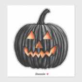 Sticker Citrouille noir (Feuille)