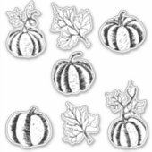 Sticker Citrouille noir pour Halloween (Devant)