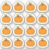 Sticker Citrouille Octobre Automne Halloween Décoratif (Devant)