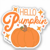Sticker Citrouille Orange Hello (Recto)