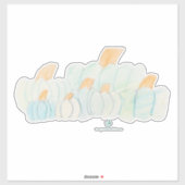 Sticker Citrouille Patch Kiss-Cut de Teinte Bleu-vert (Feuille)