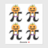 Sticker Citrouille Pie - pi Math Halloween Humour (Feuille)