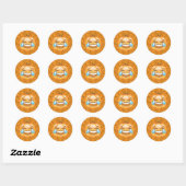 Sticker Citrouille riant Emoji Trick ou Treat (Feuille)