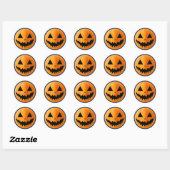 Sticker Citrouille rond (Feuille)
